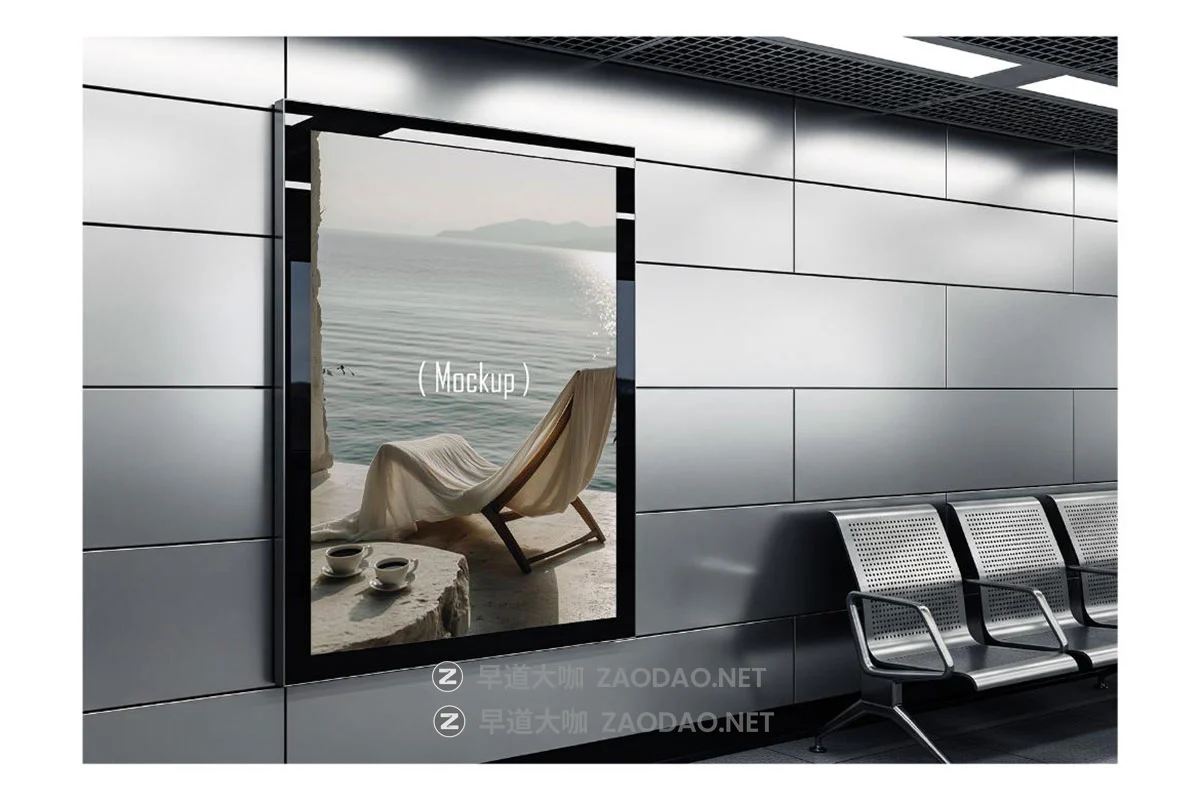 7款国外高级车站停车场地铁站楼梯口电子屏画面广告牌海报设计展示ps贴图样机模板 Billboard Mockup插图5 7款国外高级车站停车场地铁站楼梯口电子屏画面广告牌海报设计展示ps贴图样机模板 Billboard Mockup插图5