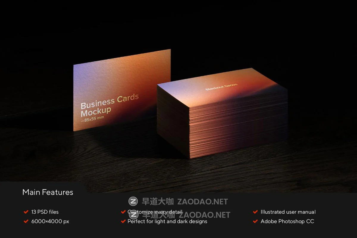 13款国外高级黑暗名片画册T恤卫衣棒球帽iPhone手机iPad平板MacBook电脑vi设计ps贴图样机模板 Blackout Branding Mockups Kit插图1 13款国外高级黑暗名片画册T恤卫衣棒球帽iPhone手机iPad平板MacBook电脑vi设计ps贴图样机模板 Blackout Branding Mockups Kit插图1