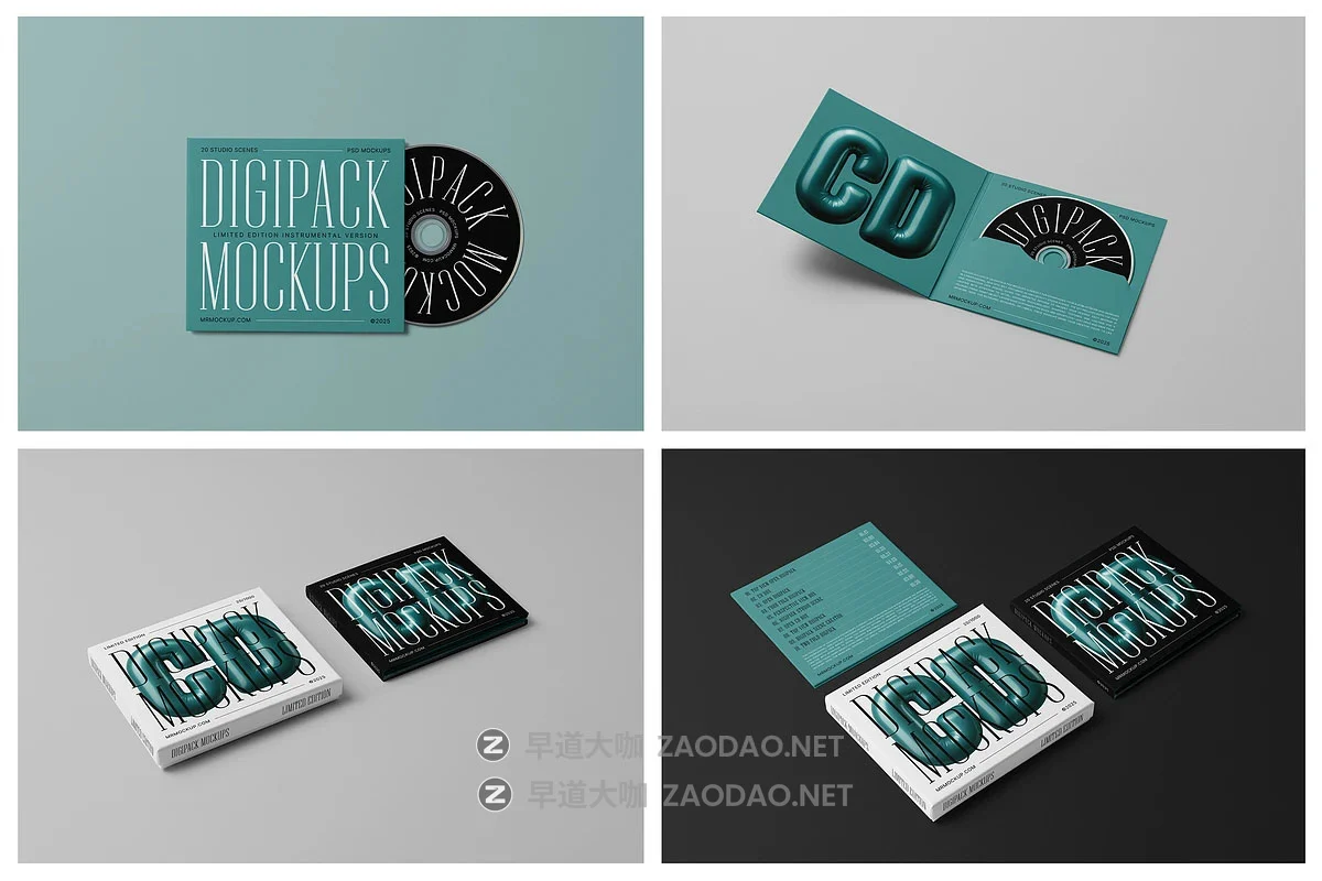 20款黑胶唱片音乐专辑CD包装袋封面画面设计展示贴图psd样机模板 CD Digipack Mockups by Mr.Mockup插图9 20款黑胶唱片音乐专辑CD包装袋封面画面设计展示贴图psd样机模板 CD Digipack Mockups by Mr.Mockup插图9