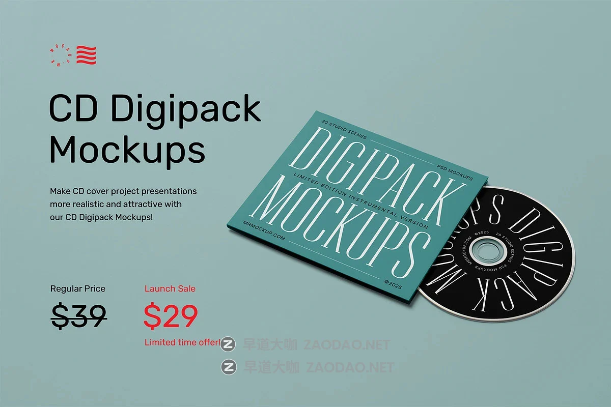 20款黑胶唱片音乐专辑CD包装袋封面画面设计展示贴图psd样机模板 CD Digipack Mockups by Mr.Mockup插图1 20款黑胶唱片音乐专辑CD包装袋封面画面设计展示贴图psd样机模板 CD Digipack Mockups by Mr.Mockup插图1
