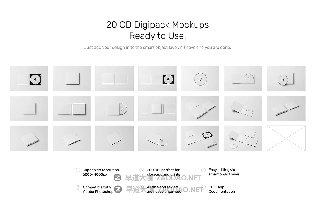 20款黑胶唱片音乐专辑CD包装袋封面画面设计展示贴图psd样机模板 CD Digipack Mockups by Mr.Mockup插图2 20款黑胶唱片音乐专辑CD包装袋封面画面设计展示贴图psd样机模板 CD Digipack Mockups by Mr.Mockup插图2