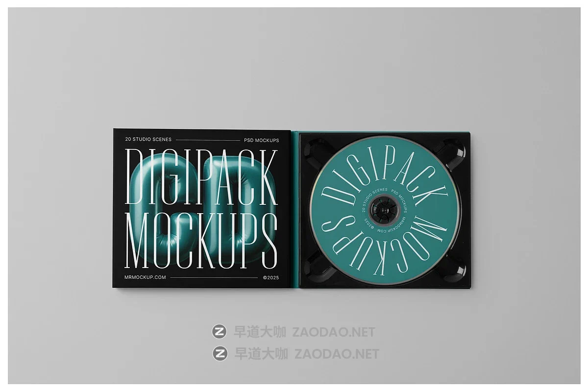 20款黑胶唱片音乐专辑CD包装袋封面画面设计展示贴图psd样机模板 CD Digipack Mockups by Mr.Mockup插图4 20款黑胶唱片音乐专辑CD包装袋封面画面设计展示贴图psd样机模板 CD Digipack Mockups by Mr.Mockup插图4