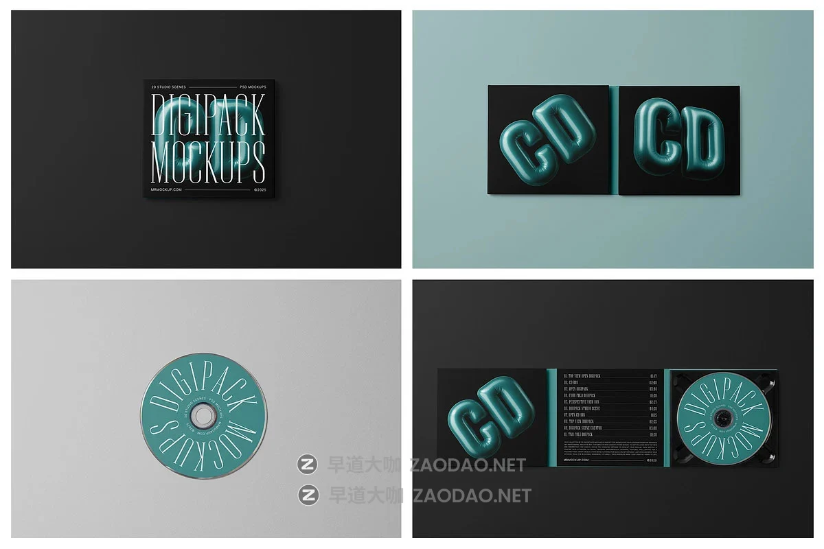 20款黑胶唱片音乐专辑CD包装袋封面画面设计展示贴图psd样机模板 CD Digipack Mockups by Mr.Mockup插图5 20款黑胶唱片音乐专辑CD包装袋封面画面设计展示贴图psd样机模板 CD Digipack Mockups by Mr.Mockup插图5