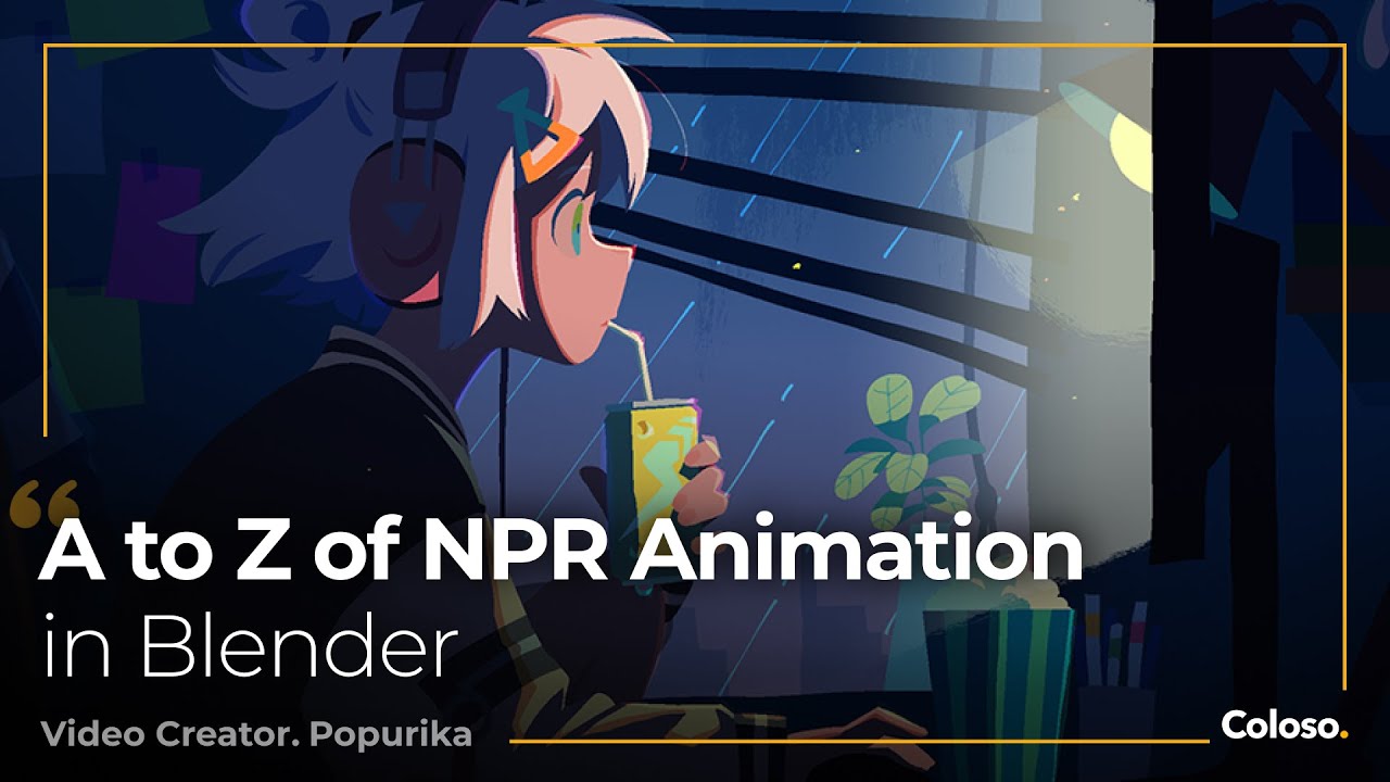 [独家AI翻译] Blender三渲二卡通2D手绘风格动画建模材质绑定灯光渲染动画教程 中英文字幕 Coloso – A to Z of NPR Animation in Blender