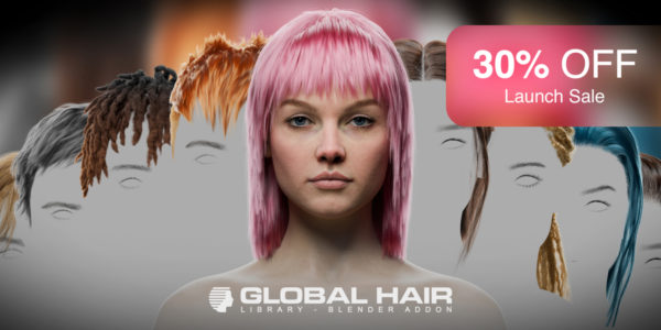Blender人物角色发型库头发胡须资产预设插件 Globalhair – For Any Character – Hair Library特色图 Blender人物角色发型库头发胡须资产预设插件 Globalhair – For Any Character – Hair Library