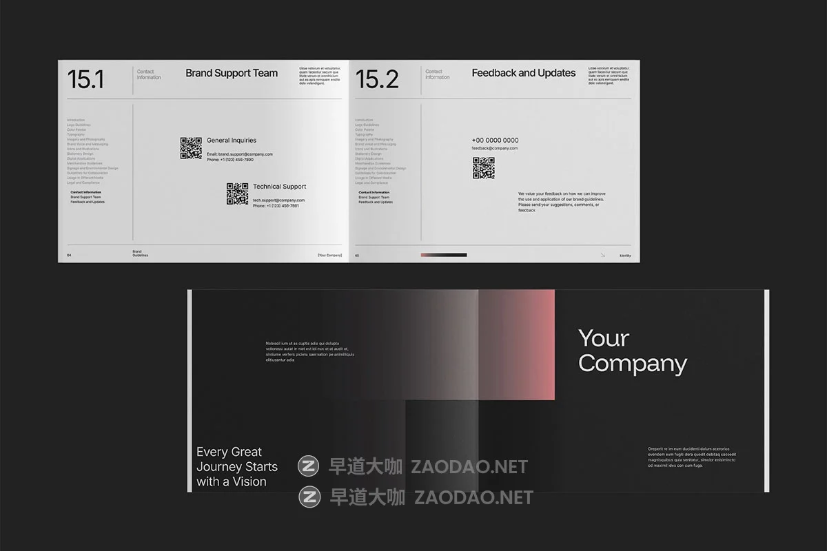 68页公司企业品牌Logo使用规范指南手册图文排版设计Affinity模板素材 Gradient Brand Guidelines Affinity Template插图9 68页公司企业品牌Logo使用规范指南手册图文排版设计Affinity模板素材 Gradient Brand Guidelines Affinity Template插图9
