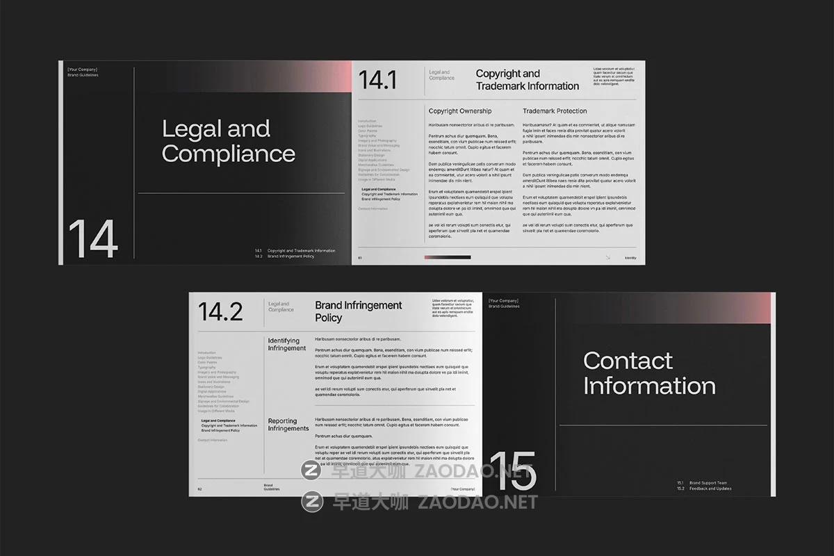 68页公司企业品牌Logo使用规范指南手册图文排版设计Affinity模板素材 Gradient Brand Guidelines Affinity Template插图17 68页公司企业品牌Logo使用规范指南手册图文排版设计Affinity模板素材 Gradient Brand Guidelines Affinity Template插图17