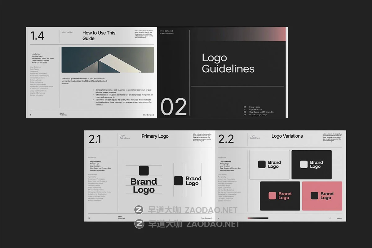 68页公司企业品牌Logo使用规范指南手册图文排版设计Affinity模板素材 Gradient Brand Guidelines Affinity Template插图3 68页公司企业品牌Logo使用规范指南手册图文排版设计Affinity模板素材 Gradient Brand Guidelines Affinity Template插图3
