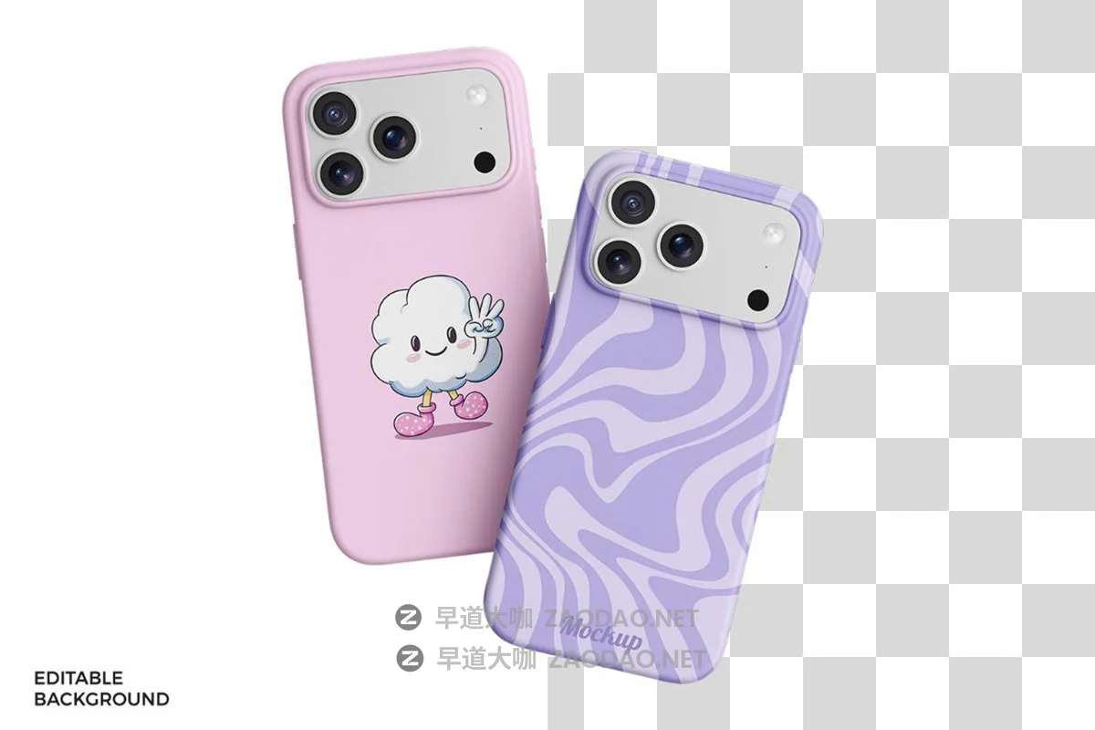 10款逼真苹果iPhone 17手机防护保护壳图案印花设计ps展示效果图样机模板插图5 10款逼真苹果iPhone 17手机防护保护壳图案印花设计ps展示效果图样机模板插图5