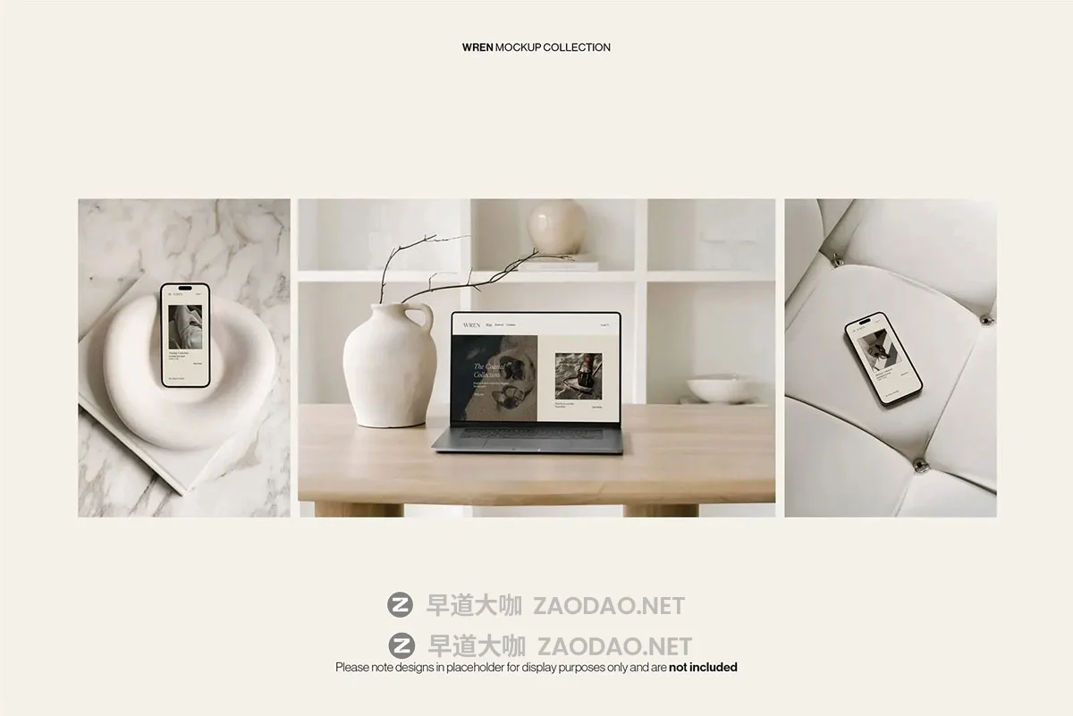 15款室内场景Macbook电脑iPhone手机iPad平板UI界面作品设计ps贴图样机模板 Moyo Mockup – Wren Device Mockup Bundle插图3 15款室内场景Macbook电脑iPhone手机iPad平板UI界面作品设计ps贴图样机模板 Moyo Mockup – Wren Device Mockup Bundle插图3