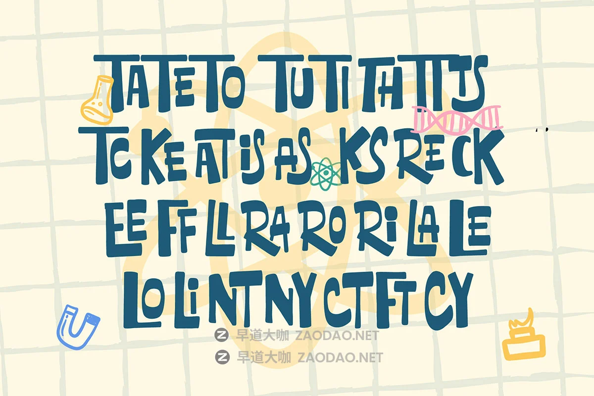 Myfonts – Katales Broken Font 古怪趣味手绘儿童书籍服装海报包装标题logo设计英文字体安装包插图4 Myfonts – Katales Broken Font 古怪趣味手绘儿童书籍服装海报包装标题logo设计英文字体安装包插图4