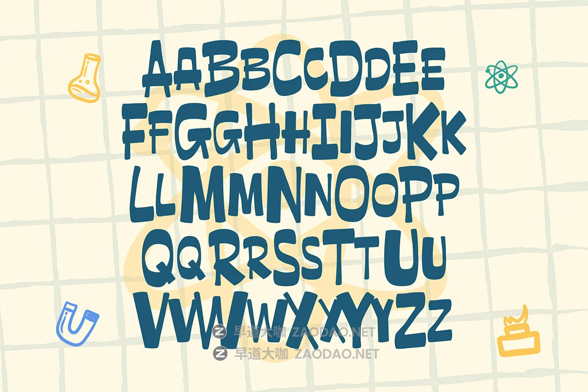 Myfonts – Katales Broken Font 古怪趣味手绘儿童书籍服装海报包装标题logo设计英文字体安装包插图5 Myfonts – Katales Broken Font 古怪趣味手绘儿童书籍服装海报包装标题logo设计英文字体安装包插图5