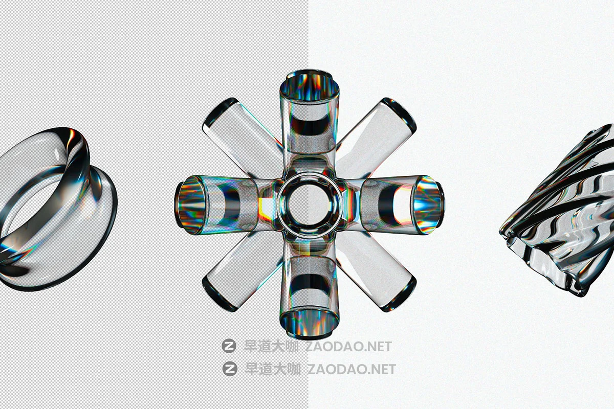 60款新潮透明虹彩3D立体不规则玻璃图形png免抠图设计素材 Liquid Glass 3D Shapes插图5 60款新潮透明虹彩3D立体不规则玻璃图形png免抠图设计素材 Liquid Glass 3D Shapes插图5