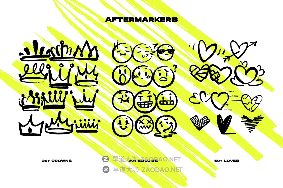 1000+款时尚街头涂鸦手绘马克笔笔画箭头线条表情符号png免抠图设计素材 Markers Collection插图4 1000+款时尚街头涂鸦手绘马克笔笔画箭头线条表情符号png免抠图设计素材 Markers Collection插图4