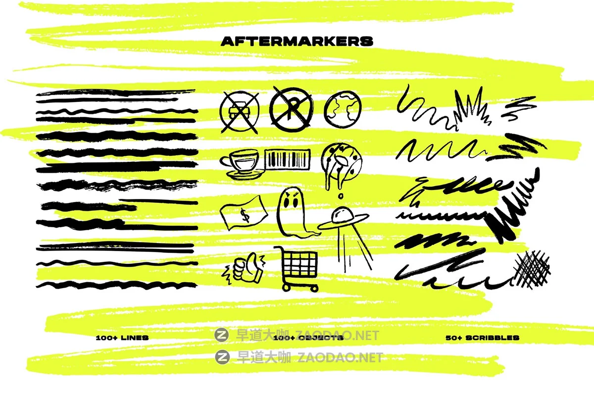 1000+款时尚街头涂鸦手绘马克笔笔画箭头线条表情符号png免抠图设计素材 Markers Collection插图8 1000+款时尚街头涂鸦手绘马克笔笔画箭头线条表情符号png免抠图设计素材 Markers Collection插图8