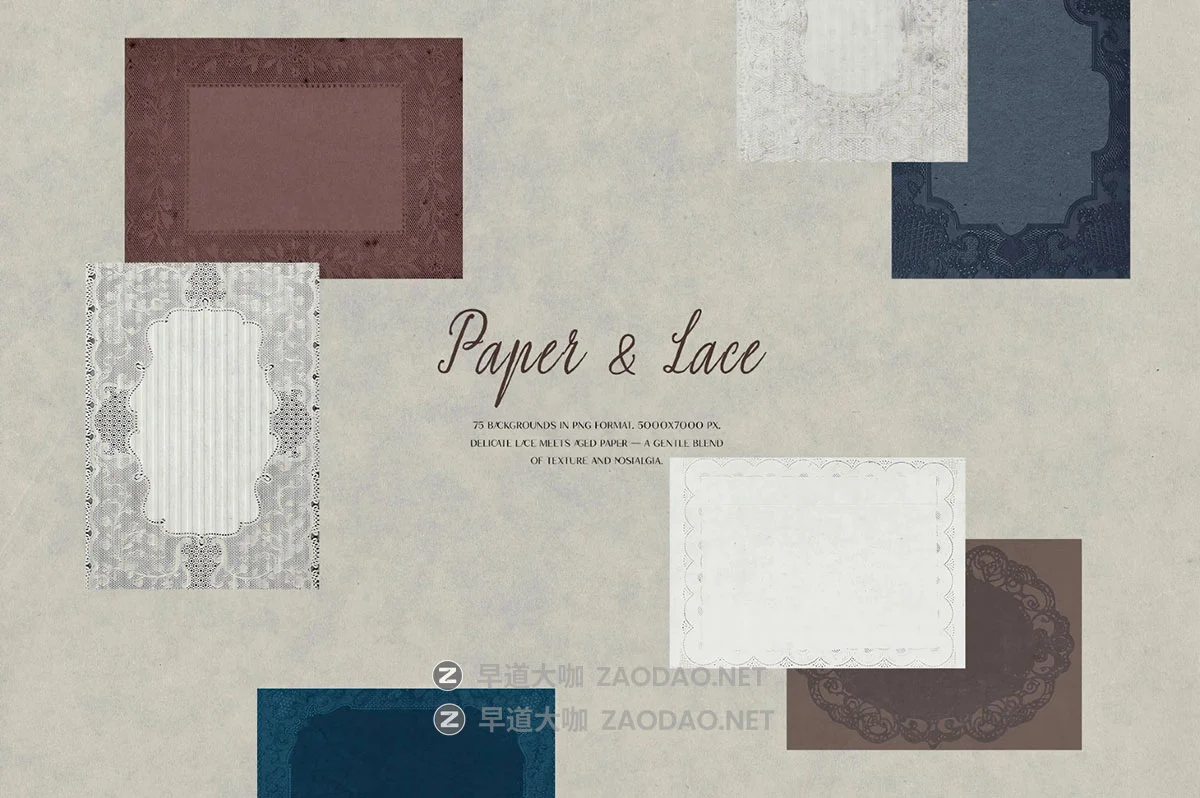 75款做旧蕾丝边婚礼贺卡邀请函手帐日记产品包装盒装饰背景图片设计素材 Paper & Lace backgrounds插图7 75款做旧蕾丝边婚礼贺卡邀请函手帐日记产品包装盒装饰背景图片设计素材 Paper & Lace backgrounds插图7
