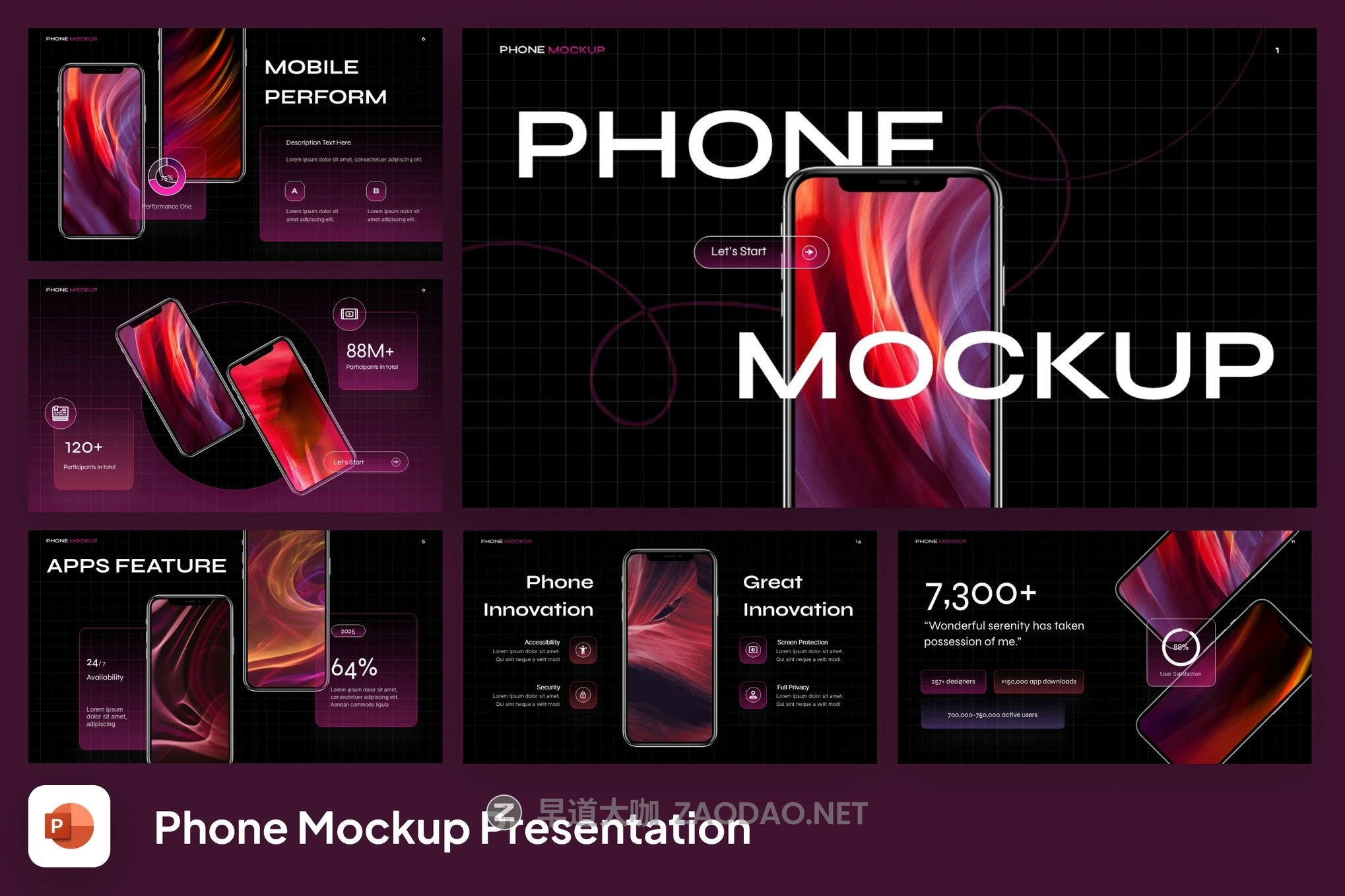 现代时尚手机品牌营销策划演示文稿设计ppt模版 Phone Mockup PowerPoint插图 现代时尚手机品牌营销策划演示文稿设计ppt模版 Phone Mockup PowerPoint插图