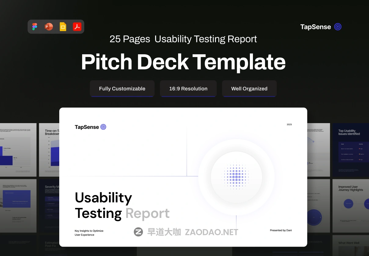 25页产品体验数据统计分析报告报表图表商业简报幻灯片设计figma/ppt模板 Pitch Deck Usability Testing Report – TapSense插图 25页产品体验数据统计分析报告报表图表商业简报幻灯片设计figma/ppt模板 Pitch Deck Usability Testing Report – TapSense插图