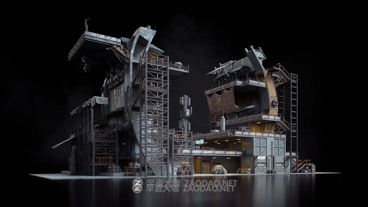 Blender赛博朋克霓虹黑市城市建筑武器库3D模型资产 KitBash3D – Black Market插图1 Blender赛博朋克霓虹黑市城市建筑武器库3D模型资产 KitBash3D – Black Market插图1