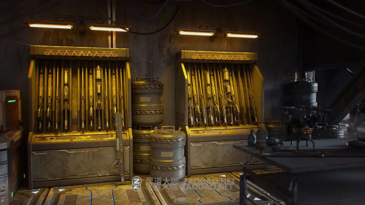 Blender赛博朋克霓虹黑市城市建筑武器库3D模型资产 KitBash3D – Black Market插图6 Blender赛博朋克霓虹黑市城市建筑武器库3D模型资产 KitBash3D – Black Market插图6