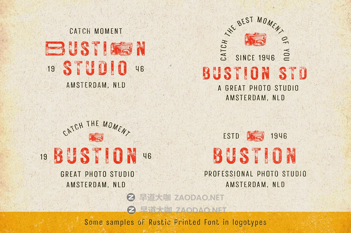 复古几何风格海报徽章品牌logo包装标题设计无衬线英文字体素材 Rustic Printed – Display Font插图3 复古几何风格海报徽章品牌logo包装标题设计无衬线英文字体素材 Rustic Printed – Display Font插图3