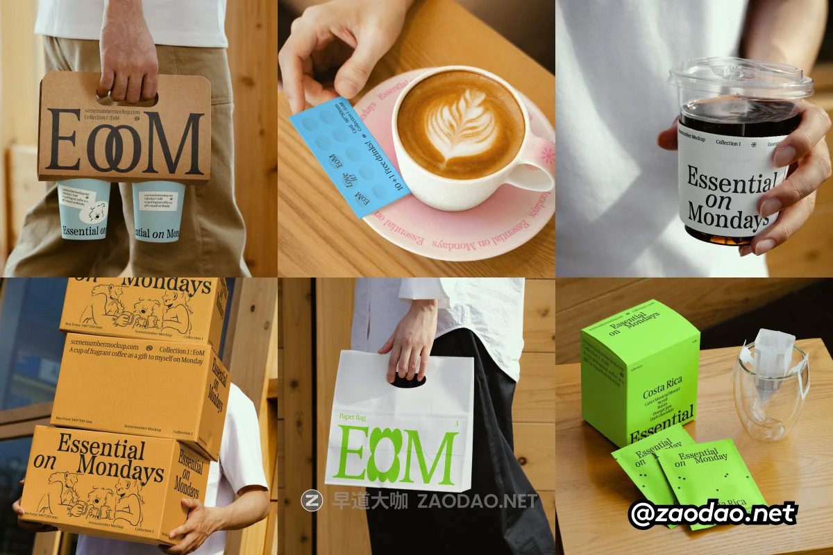 8款国外小众咖啡VI设计手提纸杯塑料杯名片包装箱包装袋海报展示贴图PSD样机模板 Scene Number Mockup – S#1 EOM Collection P1插图 8款国外小众咖啡VI设计手提纸杯塑料杯名片包装箱包装袋海报展示贴图PSD样机模板 Scene Number Mockup – S#1 EOM Collection P1插图
