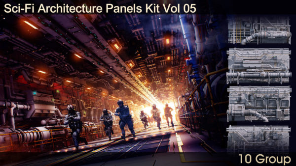 Blender模型 未来科幻金属建筑面板3D资产素材 Artstation – Sci-Fi Architecture Panels Kit Vol 05特色图 Blender模型 未来科幻金属建筑面板3D资产素材 Artstation – Sci-Fi Architecture Panels Kit Vol 05