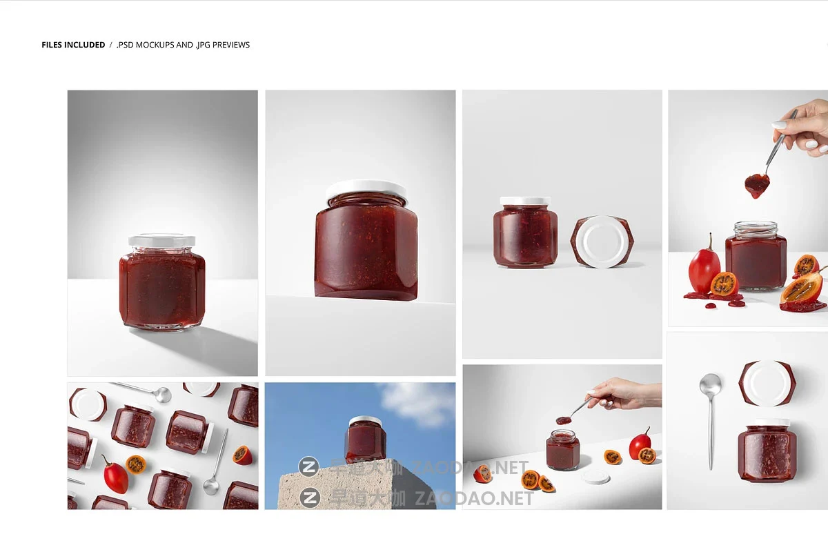 8款高级蔬菜番茄水果糖浆辣椒酱蜂蜜玻璃瓶贴纸设计展示效果图psd样机模板 Tamarillo Jam Jar Mockup by Creatsy®插图1 8款高级蔬菜番茄水果糖浆辣椒酱蜂蜜玻璃瓶贴纸设计展示效果图psd样机模板 Tamarillo Jam Jar Mockup by Creatsy®插图1