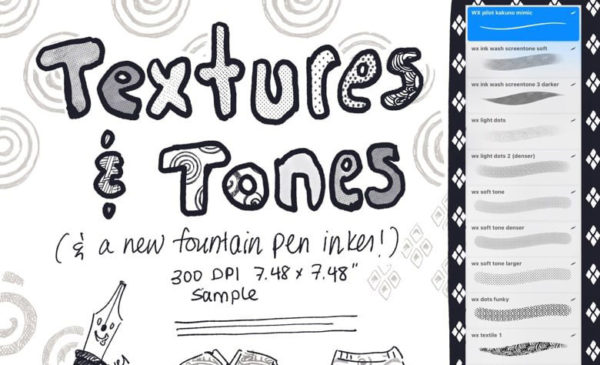 有趣漫画水墨半色调纹理数字绘画procreate笔刷画笔设计素材 Textures & Tones Pack – Comic Brushes for Procreate特色图 有趣漫画水墨半色调纹理数字绘画procreate笔刷画笔设计素材 Textures & Tones Pack – Comic Brushes for Procreate