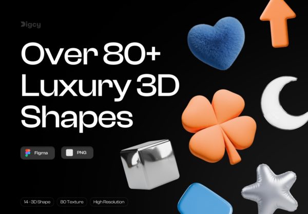 84款奢华毛茸茸蓬松塑料铝箔3D立体抽象艺术图形png免抠图设计素材 Ultimate 3D Shapes Collection – Figma Components + PNGs特色图 84款奢华毛茸茸蓬松塑料铝箔3D立体抽象艺术图形png免抠图设计素材 Ultimate 3D Shapes Collection – Figma Components + PNGs