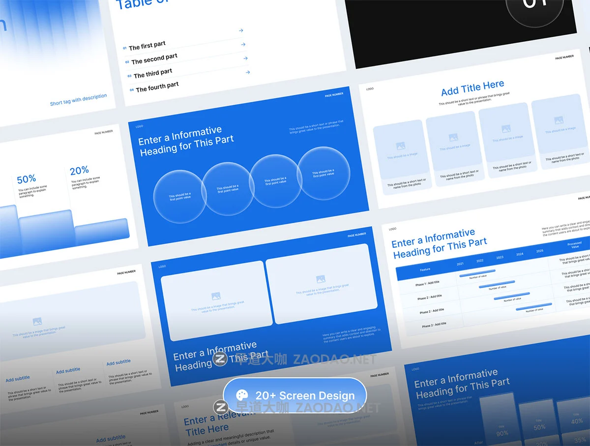 25页极简商业战略策划企业年度报表简报幻灯片设计ppt/figma模板 Blura – Pitch Deck Kit插图2 25页极简商业战略策划企业年度报表简报幻灯片设计ppt/figma模板 Blura – Pitch Deck Kit插图2