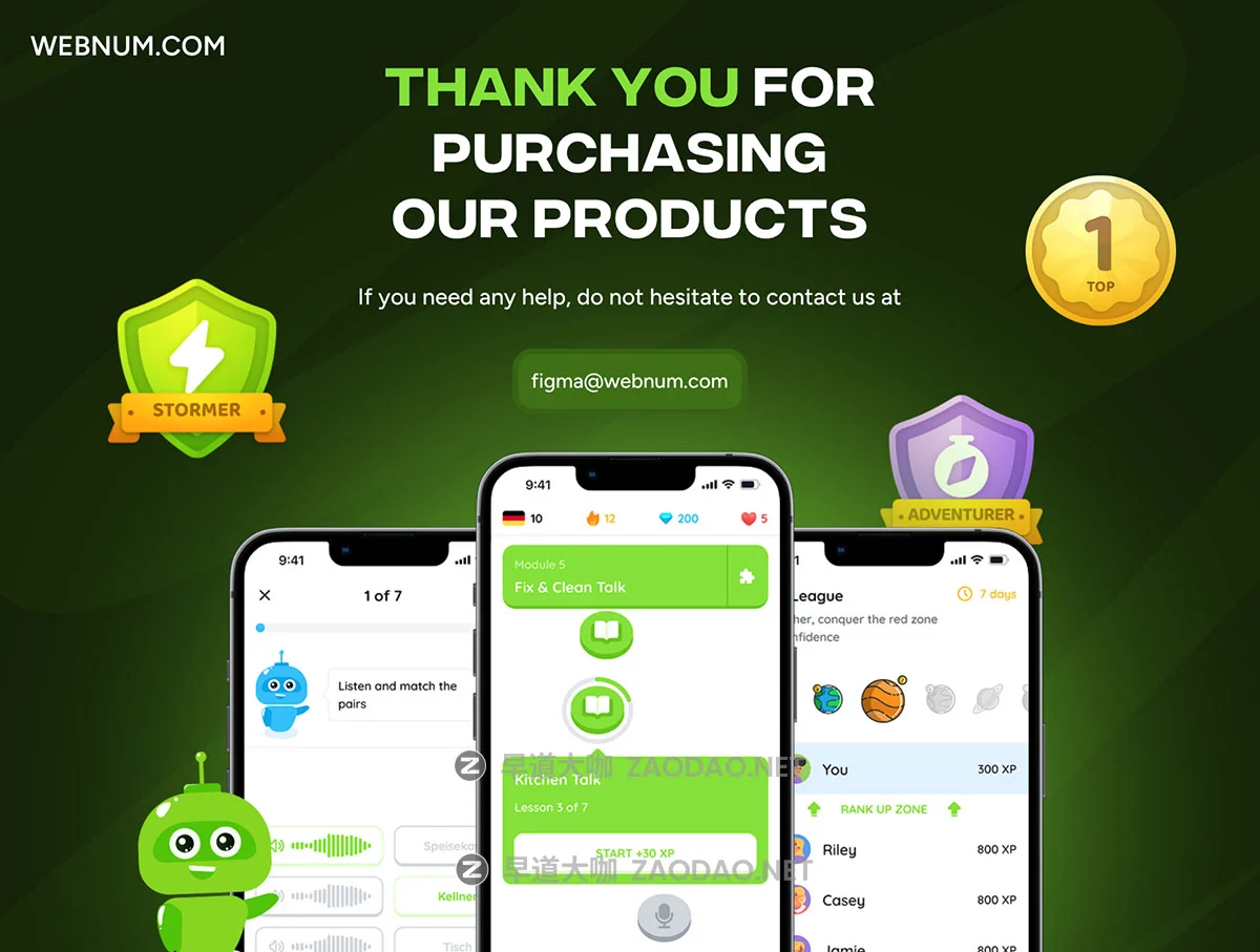 130+屏双配色在线语言学习课程教育用户界面app应用程序ui设计figma模板套件 Fluento – Language Learning App Ui Kit插图4 130+屏双配色在线语言学习课程教育用户界面app应用程序ui设计figma模板套件 Fluento – Language Learning App Ui Kit插图4