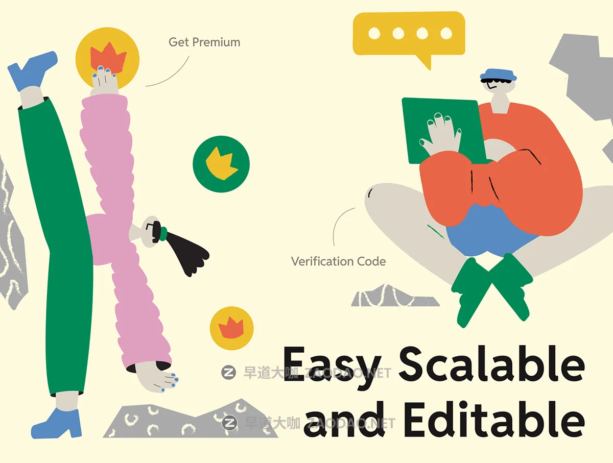 20款卡通趣味创意人物角色手绘插画插图ai/png免抠图设计素材 Catchy Digital Product Illustrations插图3 20款卡通趣味创意人物角色手绘插画插图ai/png免抠图设计素材 Catchy Digital Product Illustrations插图3