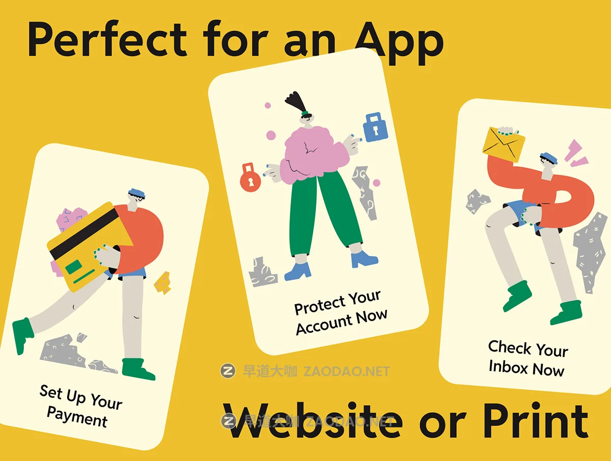 20款卡通趣味创意人物角色手绘插画插图ai/png免抠图设计素材 Catchy Digital Product Illustrations插图5 20款卡通趣味创意人物角色手绘插画插图ai/png免抠图设计素材 Catchy Digital Product Illustrations插图5