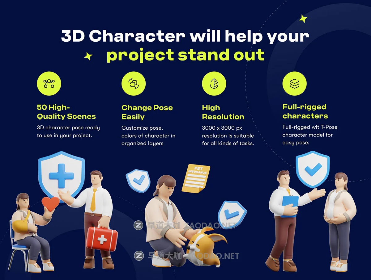 25款高级人寿企业保险业务3d人物角色图标插图blender模型/png免抠图设计素材 Life Insurance 3D Character Pack插图5 25款高级人寿企业保险业务3d人物角色图标插图blender模型/png免抠图设计素材 Life Insurance 3D Character Pack插图5