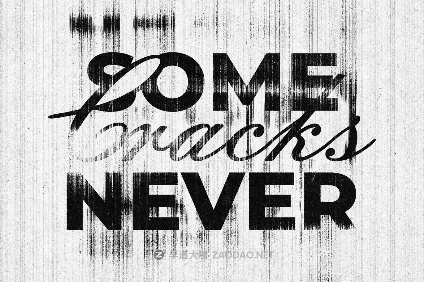 做旧折痕墨印logo标题字体设计ps文本特效样机 Bad Distortion Text Effects插图1 做旧折痕墨印logo标题字体设计ps文本特效样机 Bad Distortion Text Effects插图1