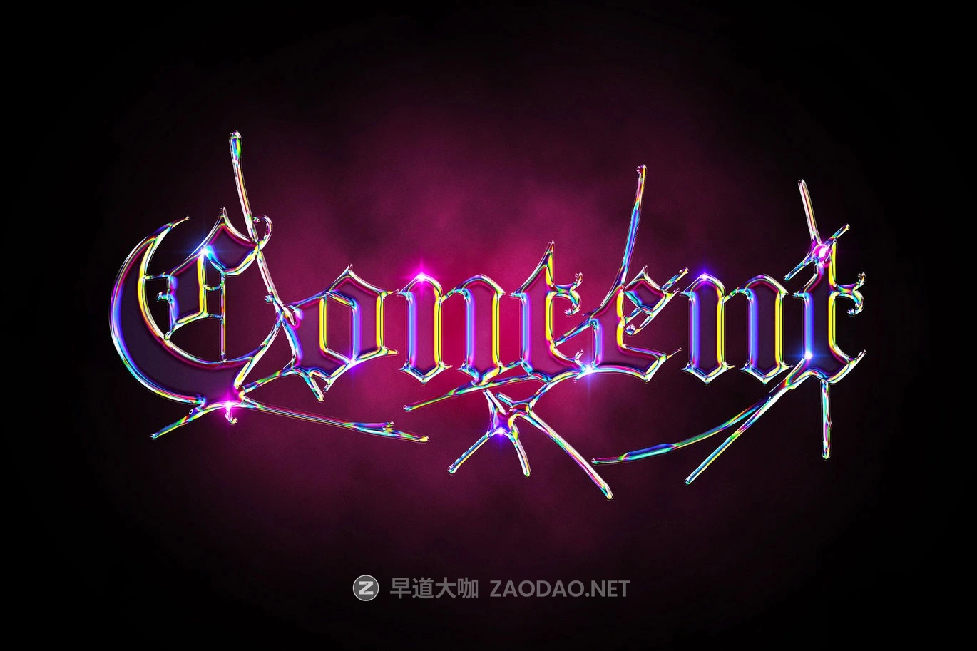 酸性金属镀铬3D立体效果ps文本滤镜样机 Toxic Spark Chrome Text Effect插图1 酸性金属镀铬3D立体效果ps文本滤镜样机 Toxic Spark Chrome Text Effect插图1