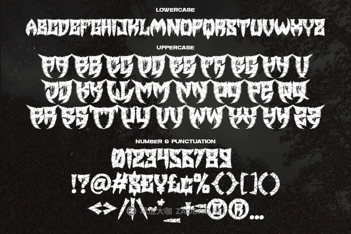 创意恐怖重金属风格海报电影标题设计装饰英文字体安装包 Navor Fear – Energic Metalhead Font插图6 创意恐怖重金属风格海报电影标题设计装饰英文字体安装包 Navor Fear – Energic Metalhead Font插图6