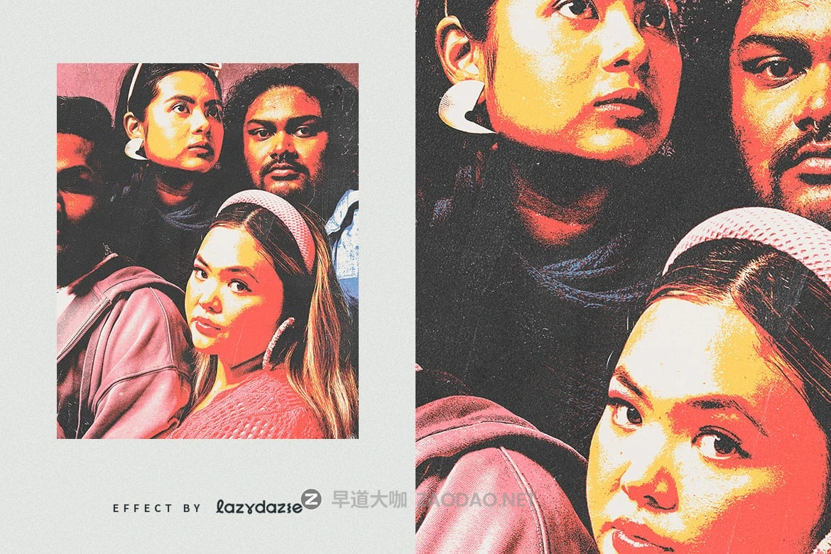 创意波谱艺术划痕做旧照片效果ps特效滤镜样机 Grunge Pop Art Image Effect Mockup插图4 创意波谱艺术划痕做旧照片效果ps特效滤镜样机 Grunge Pop Art Image Effect Mockup插图4