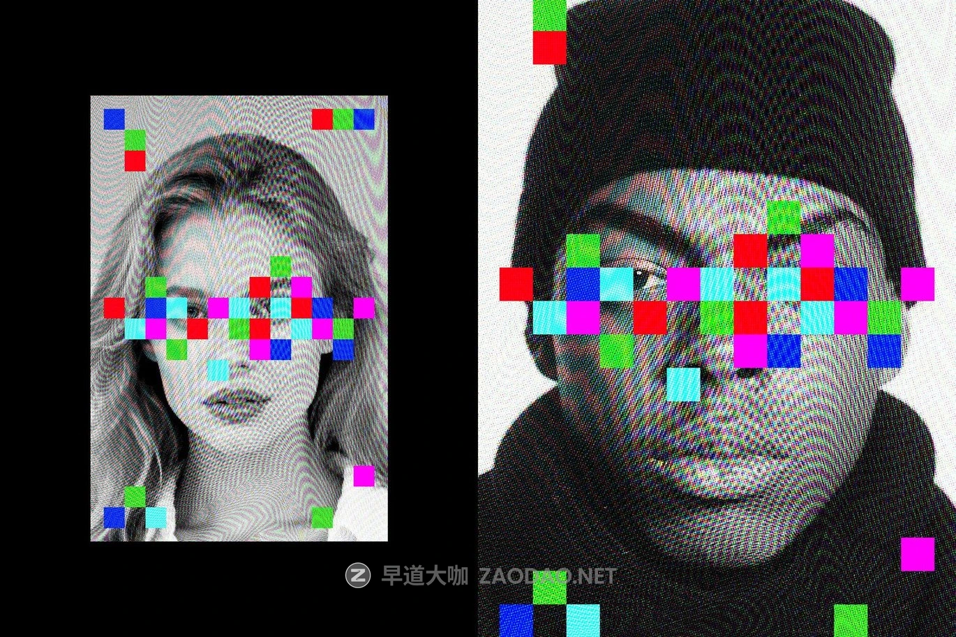 故障方块屏幕截图照片效果ps特效滤镜样机 Screen Glitch Photo Effect插图1 故障方块屏幕截图照片效果ps特效滤镜样机 Screen Glitch Photo Effect插图1