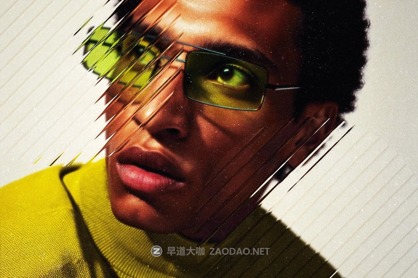 玻璃折射分形对角倾斜模糊照片效果ps特效滤镜样机 Diagonal Glass Photo Effect插图2 玻璃折射分形对角倾斜模糊照片效果ps特效滤镜样机 Diagonal Glass Photo Effect插图2