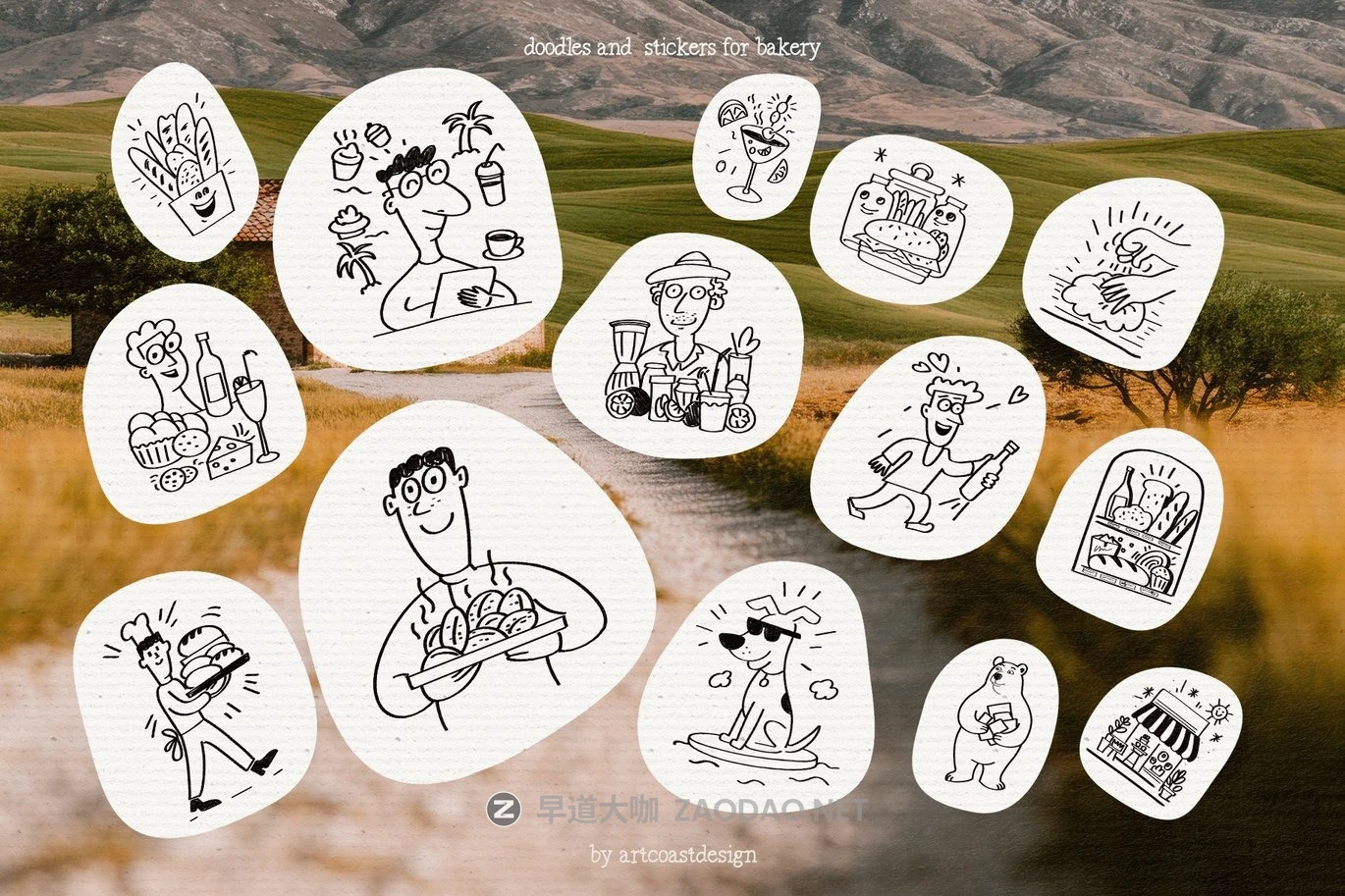 169款卡通趣味手绘涂鸦风格美食元素菜单标志海报手绘插图png免抠图设计素材 Handdrawn Cafe Stickers插图3 169款卡通趣味手绘涂鸦风格美食元素菜单标志海报手绘插图png免抠图设计素材 Handdrawn Cafe Stickers插图3