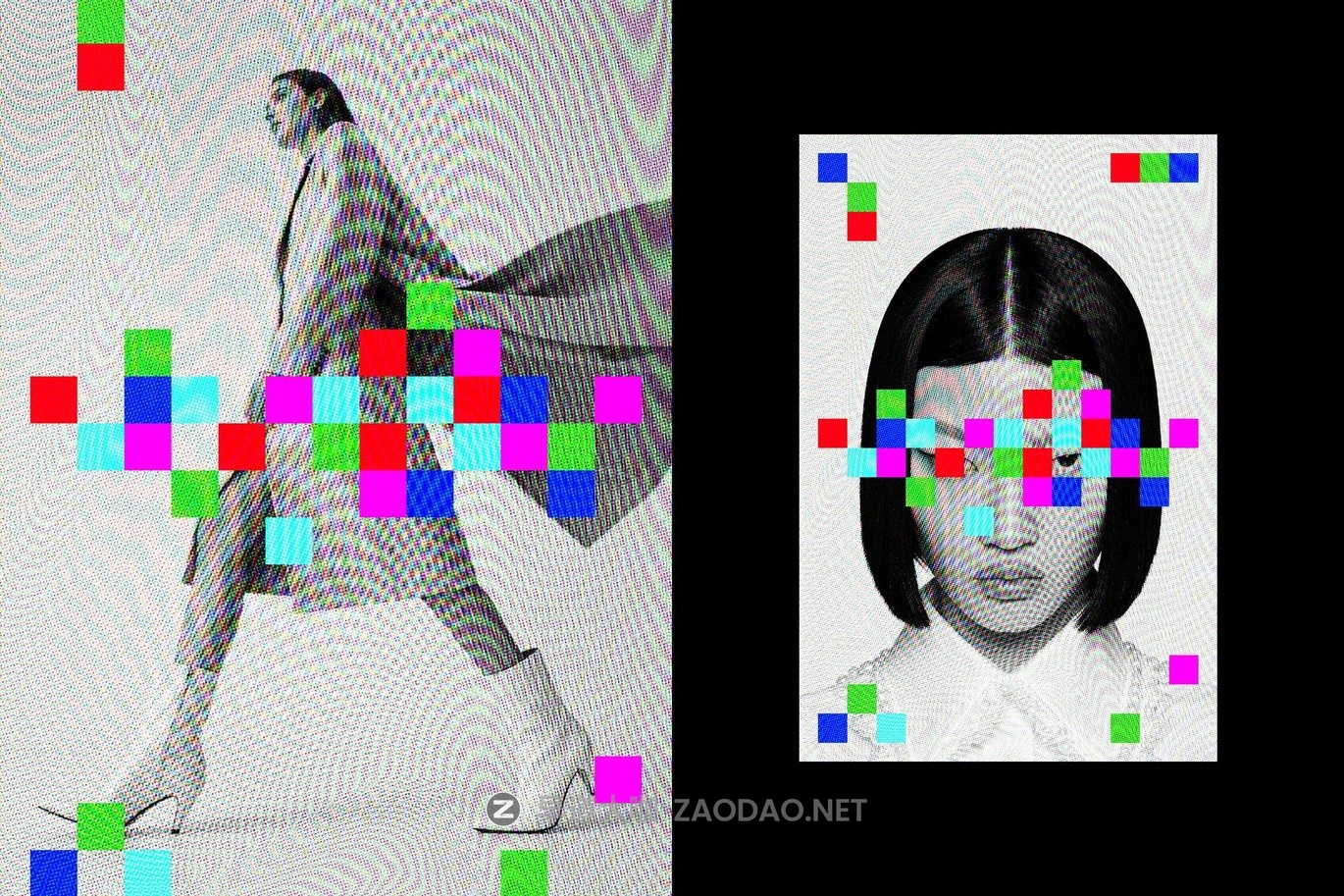 故障方块屏幕截图照片效果ps特效滤镜样机 Screen Glitch Photo Effect插图3 故障方块屏幕截图照片效果ps特效滤镜样机 Screen Glitch Photo Effect插图3