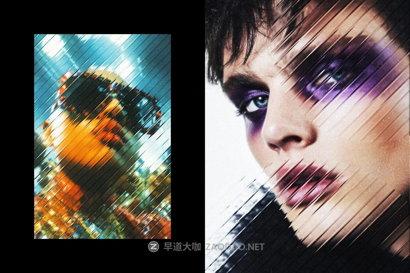 玻璃折射分形对角倾斜模糊照片效果ps特效滤镜样机 Diagonal Glass Photo Effect插图4 玻璃折射分形对角倾斜模糊照片效果ps特效滤镜样机 Diagonal Glass Photo Effect插图4