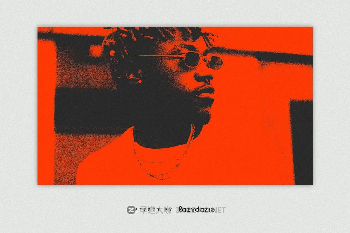 做旧燥点地下重金属嘻哈说唱风格人像图片修图ps特效滤镜样机 Orange Grunge Grain Image Effect Mockup插图3 做旧燥点地下重金属嘻哈说唱风格人像图片修图ps特效滤镜样机 Orange Grunge Grain Image Effect Mockup插图3