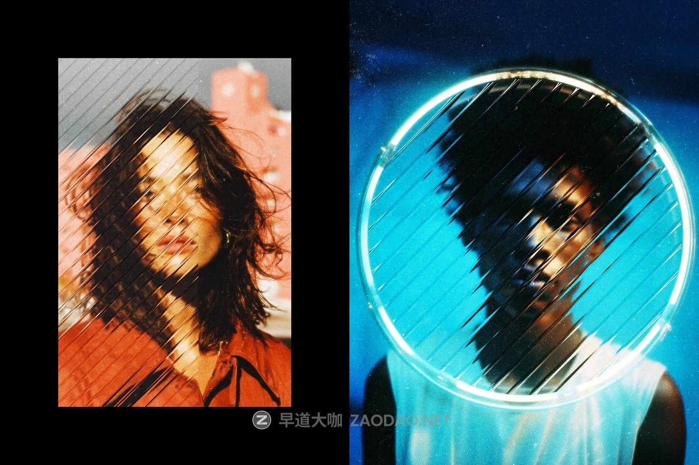 玻璃折射分形对角倾斜模糊照片效果ps特效滤镜样机 Diagonal Glass Photo Effect插图5 玻璃折射分形对角倾斜模糊照片效果ps特效滤镜样机 Diagonal Glass Photo Effect插图5