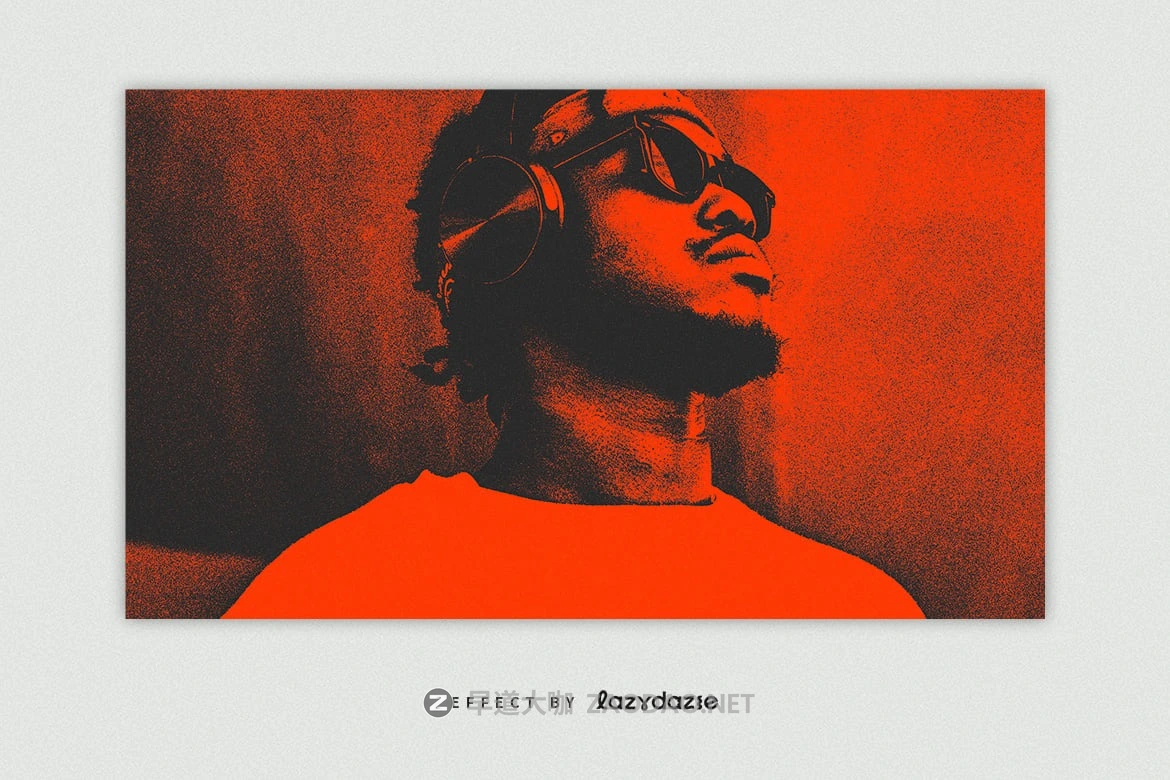 做旧燥点地下重金属嘻哈说唱风格人像图片修图ps特效滤镜样机 Orange Grunge Grain Image Effect Mockup插图4 做旧燥点地下重金属嘻哈说唱风格人像图片修图ps特效滤镜样机 Orange Grunge Grain Image Effect Mockup插图4