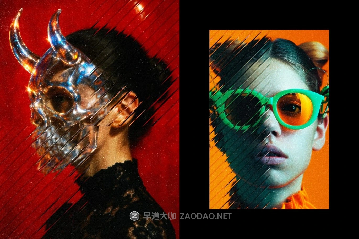 玻璃折射分形对角倾斜模糊照片效果ps特效滤镜样机 Diagonal Glass Photo Effect插图7 玻璃折射分形对角倾斜模糊照片效果ps特效滤镜样机 Diagonal Glass Photo Effect插图7