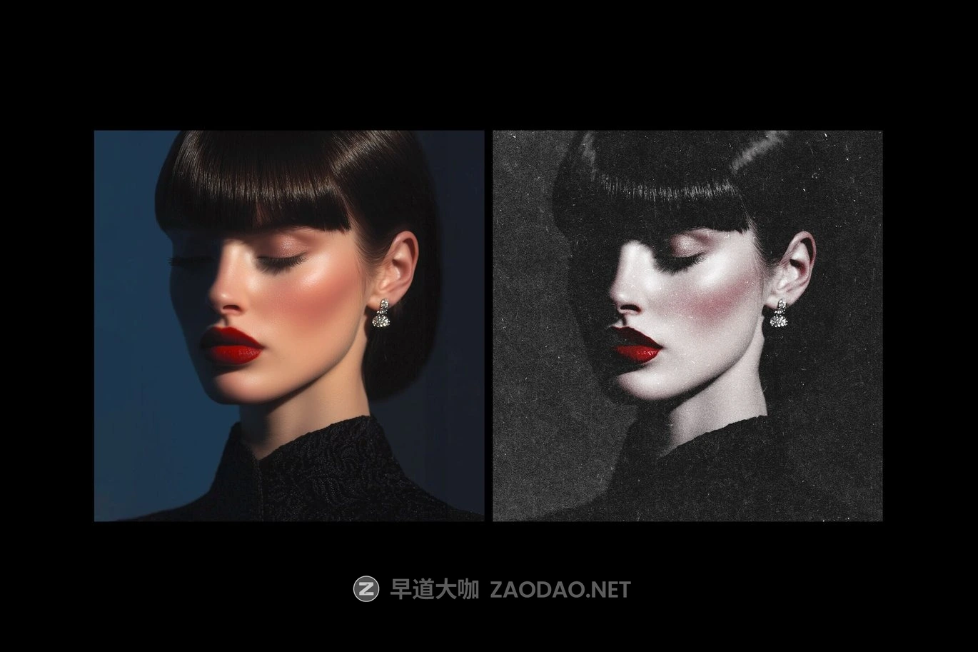 复古哥特式黑色颗粒照片效果ps特效滤镜样机 Vintage Noir Photo Effect插图2 复古哥特式黑色颗粒照片效果ps特效滤镜样机 Vintage Noir Photo Effect插图2