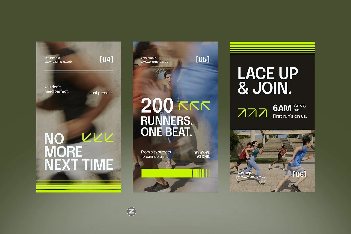 现代跑步俱乐部品牌推广电商海报设计PSD/AI设计模板 Green Modern Running Club Promotion IG Story 006插图2 现代跑步俱乐部品牌推广电商海报设计PSD/AI设计模板 Green Modern Running Club Promotion IG Story 006插图2